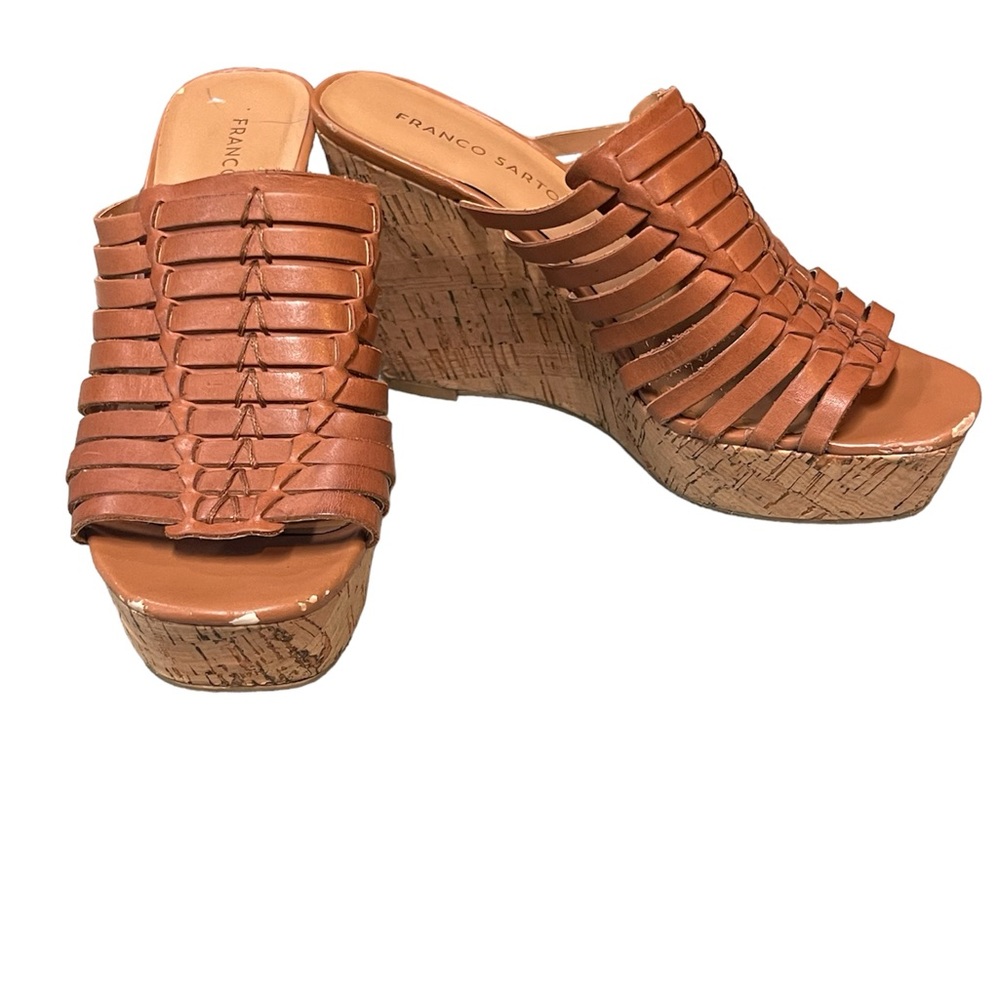 Franco Sarto Cork Wedges Size 7 - Picture 5 of 7